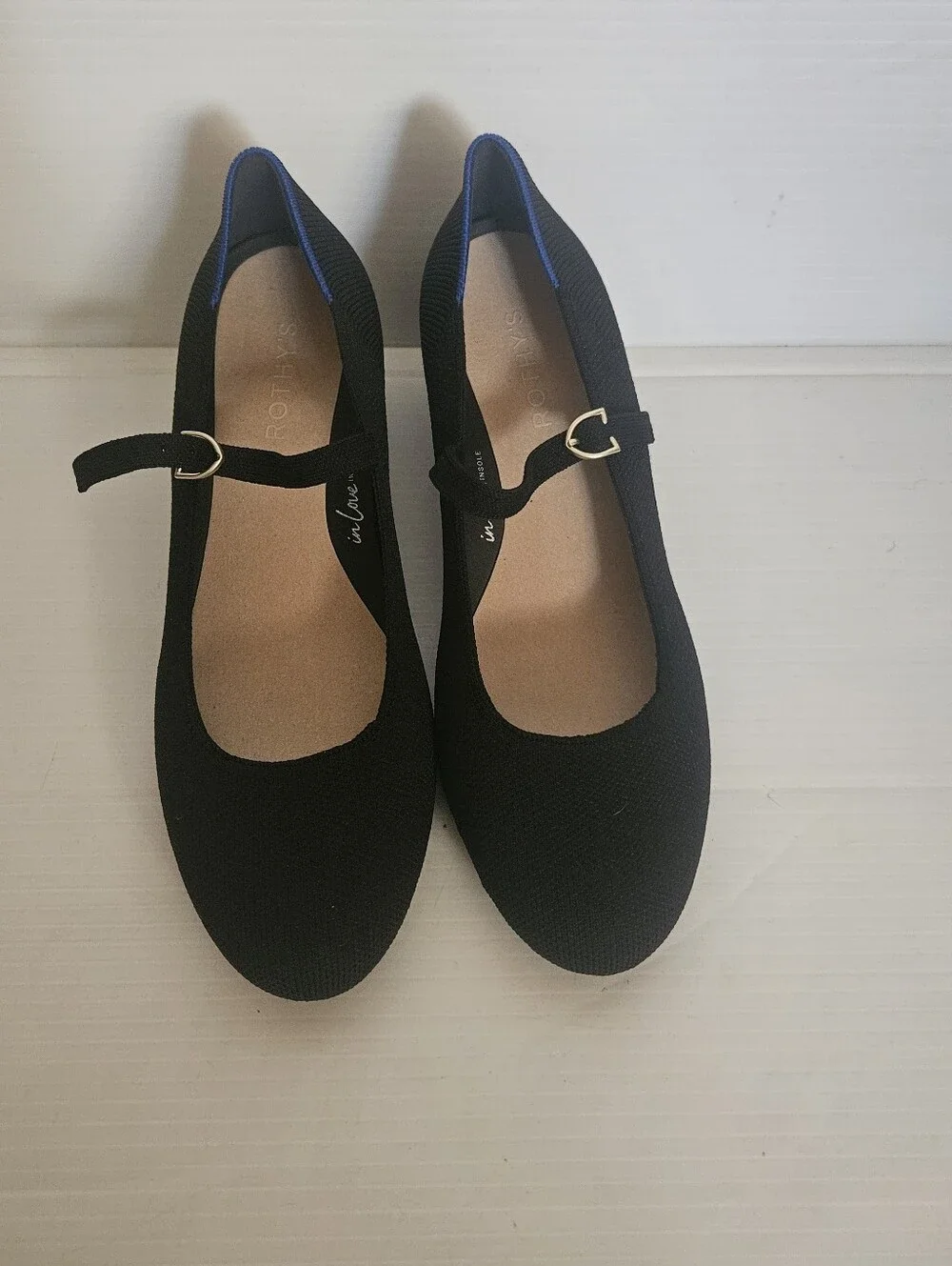 Rothy's The Mary Jane Heel Black Size 8 Women’s Slip On Shoes Never Used